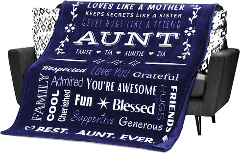 Best Aunt Ever Blanket Gift of Love  Appreciation